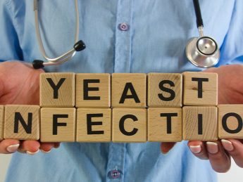 Yeast infections in skin folds, also known as fungal infections