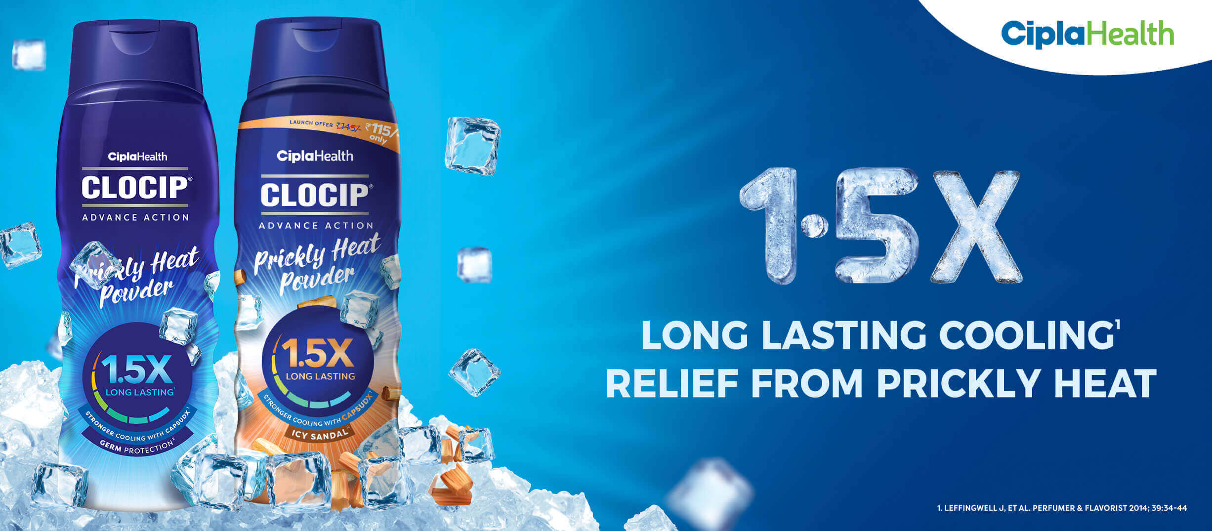 Clocip Prickly Heat Powder -Solution for Cooling and Soothing Heat Rash